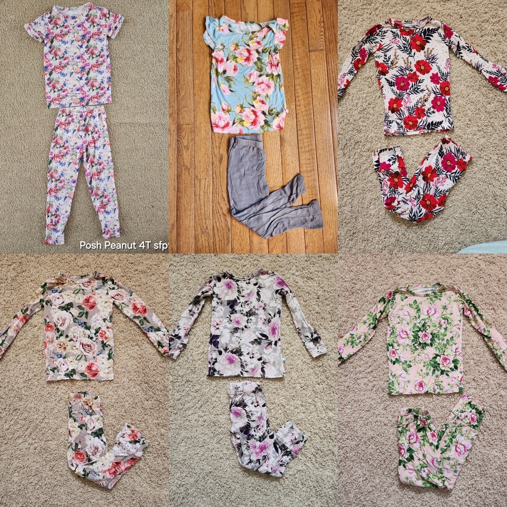 6 Posh Peanut Floral Pajama Sets